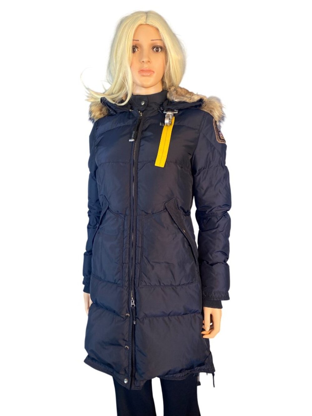 Parajumpers Women's S Long Bear Navy Blue Down Insulated Jacket Arctic Parka **
